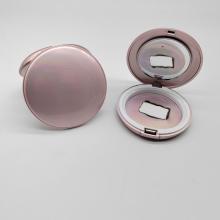 10g Plastic Round Press Compact Case with Mirror