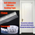 1 Meter Self Adhesive Door Seal Strip Weather Stripping Silicone Bottom Door Seal Soundproof Doors and Windows Weather Stripping