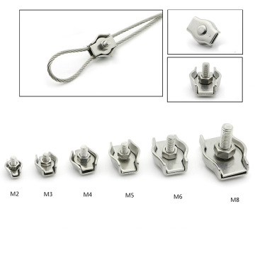 10PCS M2-M10 Wire Rope Clip Clamp Cable Galvanised Steel Connect Fixing Stainless Steel Simplex Post Cable Clamp Wirerope Clips