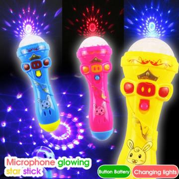 Funny Lighting Toys Kids Jouet Bebe Flash Microphone Model Cute Mini Wireless Music Karaoke Luminous Toys For Baby Model Gift