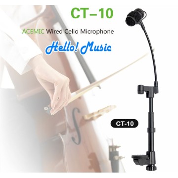 ACEMIC CT-10 wired cello microphone instrument mic variety of plugs optional , be used with wireless pocket transmitter