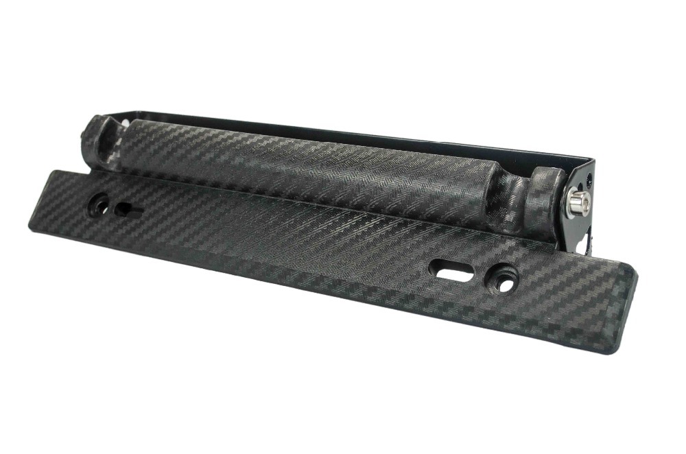 PQY - 30MM LENGTH Adjustable Carbon Fiber Look Bumber Plate , License plate frame PQY-LPF12