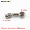 AN3 10mm Stainless Steel Banjo Eye Brake PTFE Hose Fitting/Hose Ends Adapter For Car Auto Motorcycle 0 Degree/28 Degree