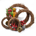 1pcs Rattan Ring Artificial flowers Wedding bride Garland Dried flower frame For Home Christmas Decoration DIY floral Wreaths