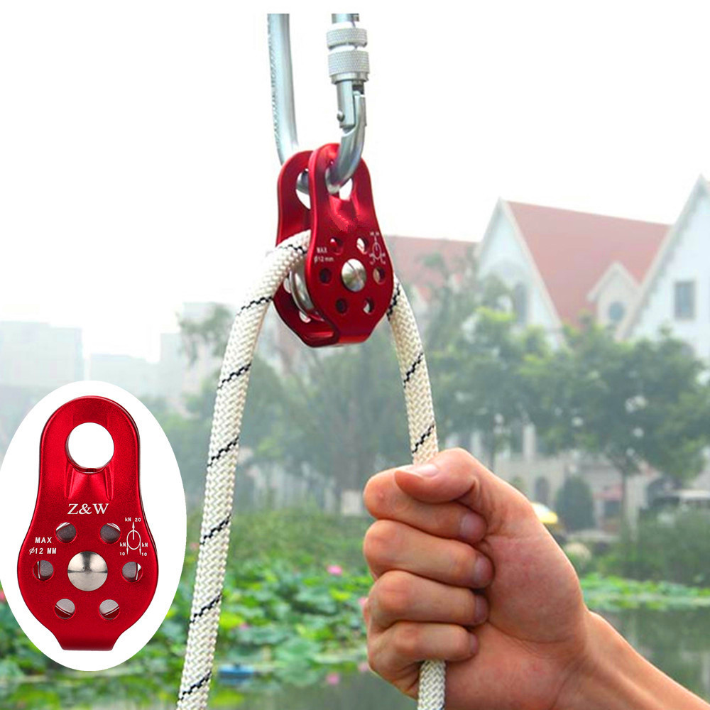 Single Fixed Pulley Mountaineering Rope Climbing Rappelling Survival Equipment Mountaineering Accessories Outdoor Gadgets #LR1