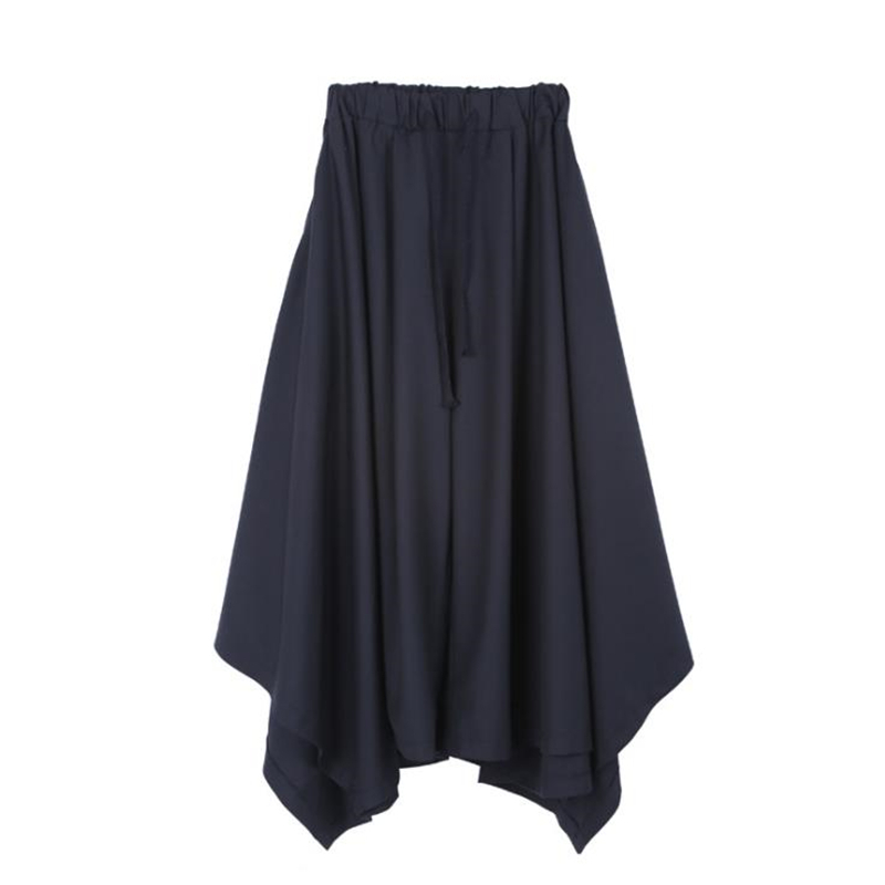 Vintage Men Pants Elastic Casual Baggy Hakama Pants Hip-hop Men Gypsy Cotton Linen Wide-legged Loose Pants Drawstring Hiphop