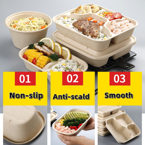 Suppliers for Eco friendly multi-Compartment sugarcane food container