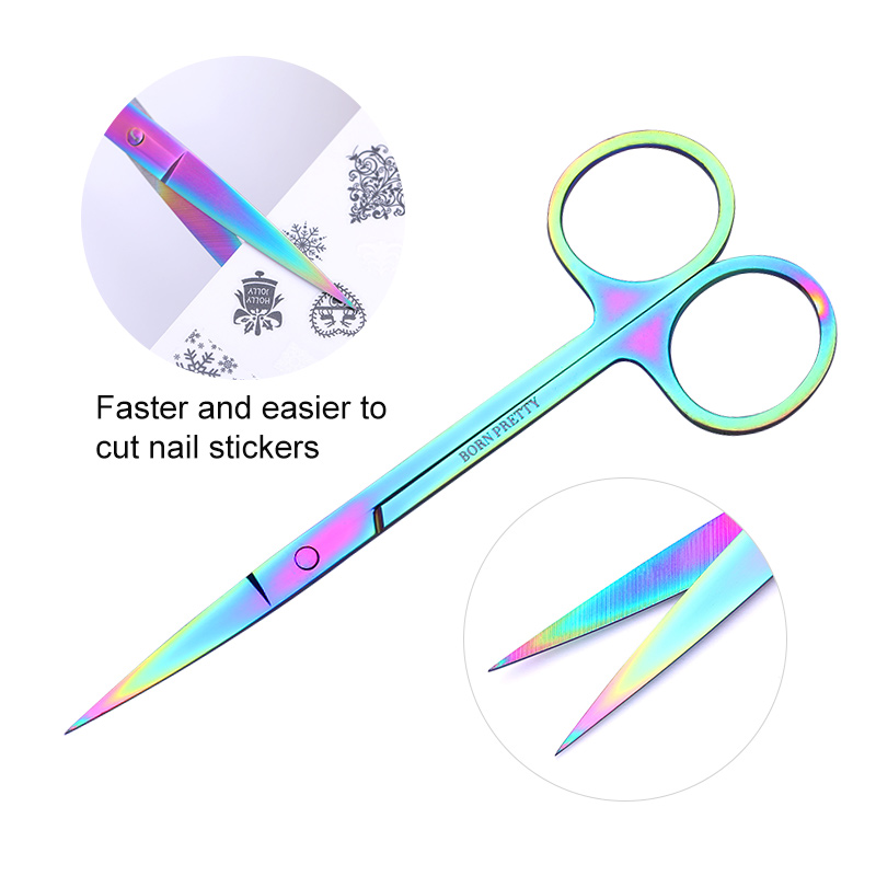 BORN PRETTY Nail Cuticle Scissor Stainless Steel Manicuring Staight Nail Edge Cutter Nipper Clipper Dead Skin Remover Nail Tool
