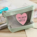 2020 NEW Korean women's love letter zipper wallet coin purse card bag wallet leather with chain handbag bag