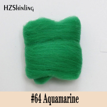 5 g Super Soft felting Short Fiber Wool Perfect in Needle Felt and Wet Felt Aquamarine Green Color Wool Material DIY Handmade