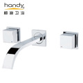 Morden style wall-mount square concealed basin mixer taps
