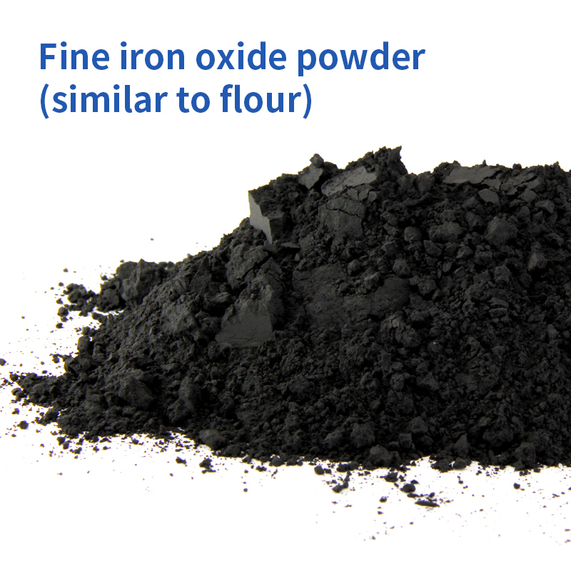 200 grams of coarse and fine Ferric oxide powder can be attracted by strong magnet iron oxide powder