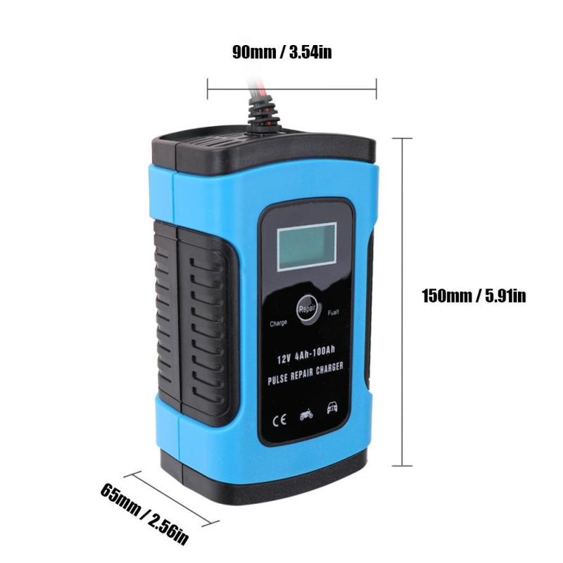 2020 New 12V 6A Automatic Car Truck Motorcycle Battery Charger Intelligent Fast Charging Pulse Repair Lead Acid Battery Charger