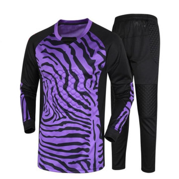 new men Soccer Goalkeeper Jersey Set Football suit Sponge Protector Suit Camisetas De Futbol Jersey set diy number name logo