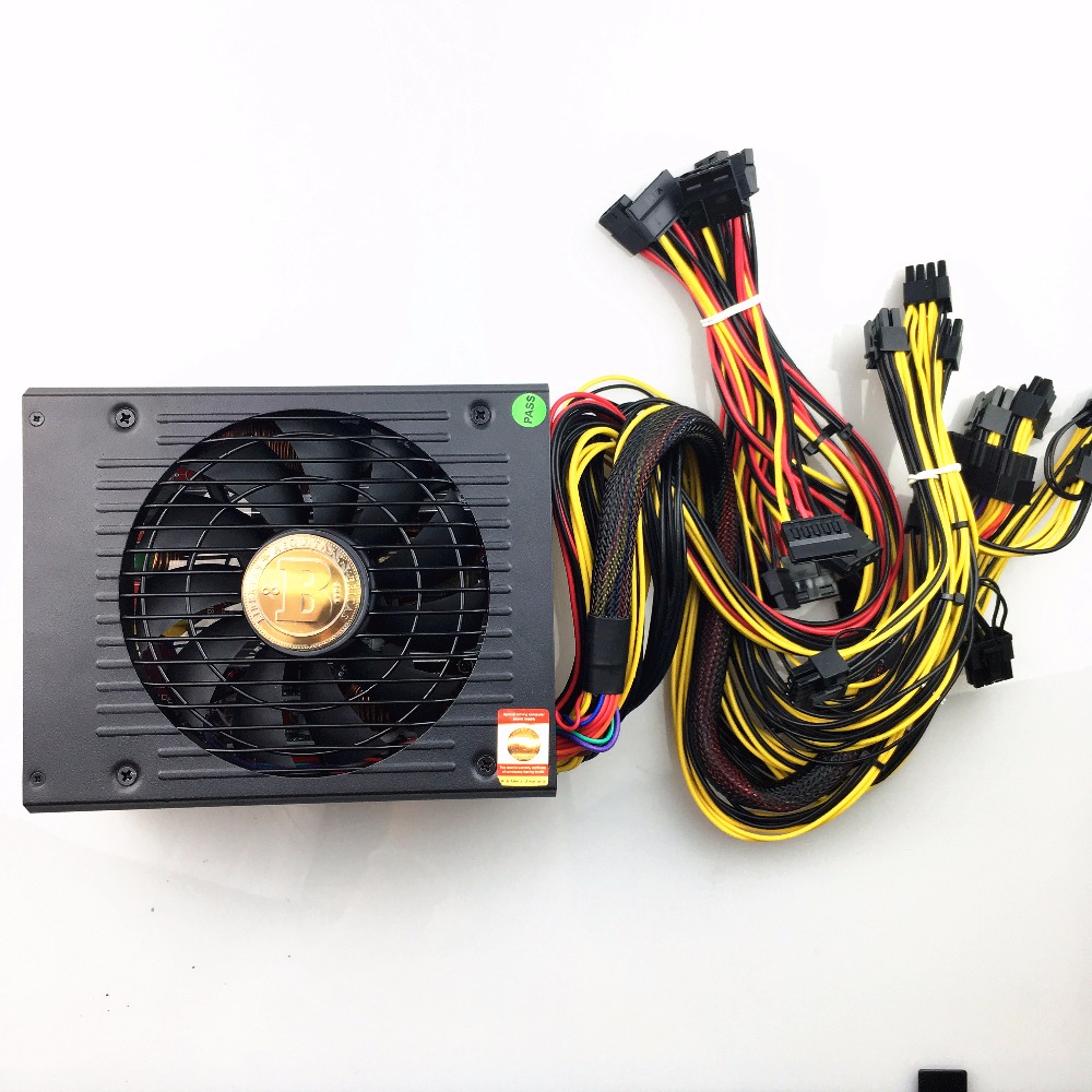 T.F.SKYWINDINTL 1800W Asic bitcoin power Supply 1800W ETH power supply ATX Mining Machine supports 8 GPU Cards For BTC Antiminer