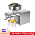110V / 220V 1500W(Max) Automatic Cold Press Temperature Controlled Peanut Coconut Oil Press, Sunflower Seed Oil Press