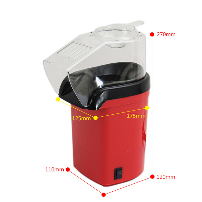 1200W 110V/220V Portable Electric Popcorn Maker Home Party Hot Air Popcorn Making Machine