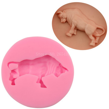 Bullring Animal cattle ox Silicone Fondant Soap 3D Cake Mold Cupcake Jelly Candy Chocolate Decoration Baking Tool Moulds FQ2196