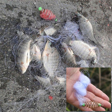 Portable Fishing Net Trap Luminous Bead Coppers Spring Shoal Netting Fishnet Tackle No Need Hook Fishing Fish Tool Peche Carpe#f