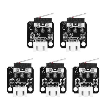 5Pcs 3D Printer Accessories X/Y/Z Axis End Stop Limit Switch 3Pin N/O N/C Control Easy to Use Micro Switch for CR-10 Series Ende
