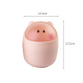 2020 New Mini Flip Storage Bucket Cartoon Pig Office Desktop Decoration Small Table Paper Waste Bins Life Household Accessories