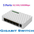 Mini 5-Port Desktop 1000 Mbps Network Switch Gigabit Fast RJ45 Ethernet Switcher LAN Switching Hub Adapter Full duplex Exchange