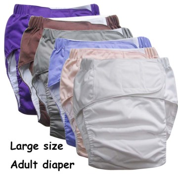 Super large Reusable adult diaper for old people and disabled, size adjustable TPU coat Waterproof Incontinence Pants undewear