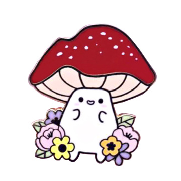 Mushroom Enamel Pin Cute Nature Flower BroochKawaii Red umbrella Jewelry