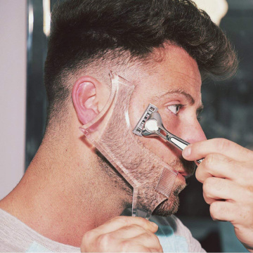 Men's Beard Comb Beard Shaping Styling Tool Stencil Mustache Trim Comb Transparent Hair Beard Trim Template Beard Edge Control