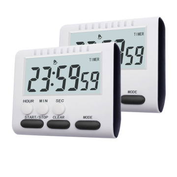 Multifunctional LCD Digital Kitchen Timer Practical Cooking Timer Alarm Clock Square Cooking Count Up Countdown Alarm Clock