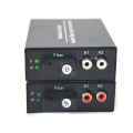 2 channels Audio over Fiber Optic Media Converters - Singlmode Fiber up 20Km Multimode 500m for Broadcasting Intercom System