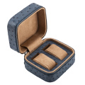 2 Slots Leather Watch Boxes Case With Zipper New Brown Mechanical Watches Organizer Watch Display Case Jewelry Storage Gift Case