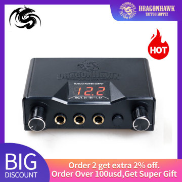 Dragonhawk Lcd Dual Tattoo Machine Gun Power Supply P069