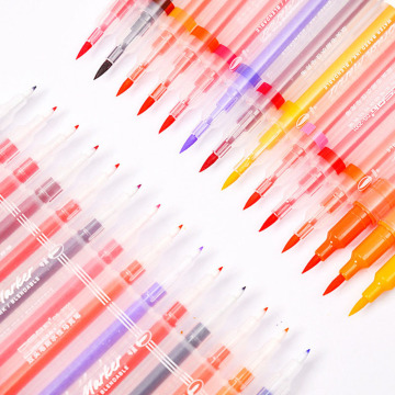 6/12/24/36 Colors Fineliner Drawing Painting Watercolor Art Marker Pens Manga Dual Tip Brush Pen School Supplies Stationery