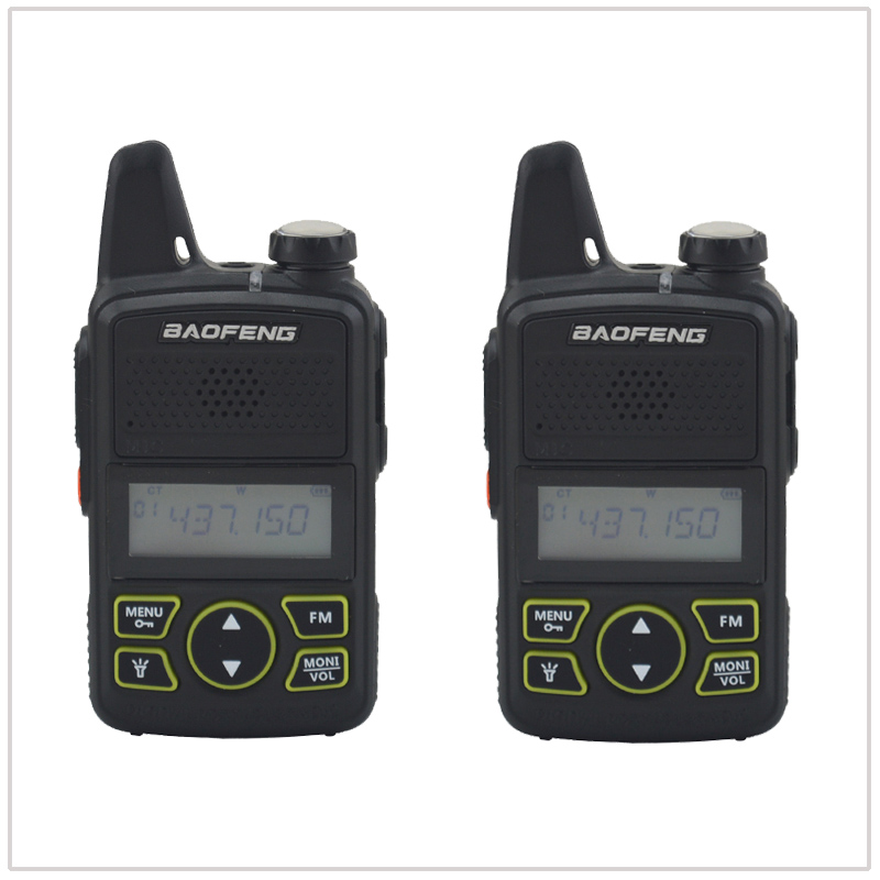 2pcs x baofeng Mini Walkie Talkie BF-T1 UHF 400-470MHz 1W 20CH Small Mini Portable Ham FM Two-way Radio With Earpiece