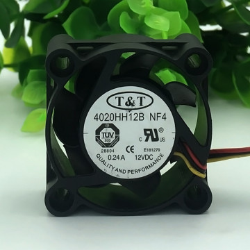 10pcs/lot 4020HH12B NF4 12V 0.24A double ball CPU cooling ventilation fan Blower 40 * 40 * 20MM