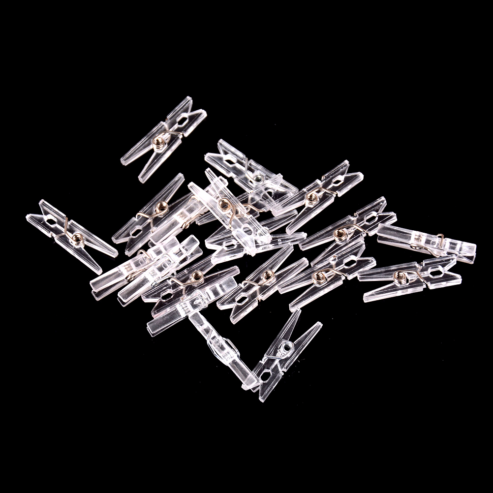 20pcs Small Clothes Pegs Mini Size Plastic Clips For Photo Clips Clothespin Paper Craft Decoration Clips Pegs