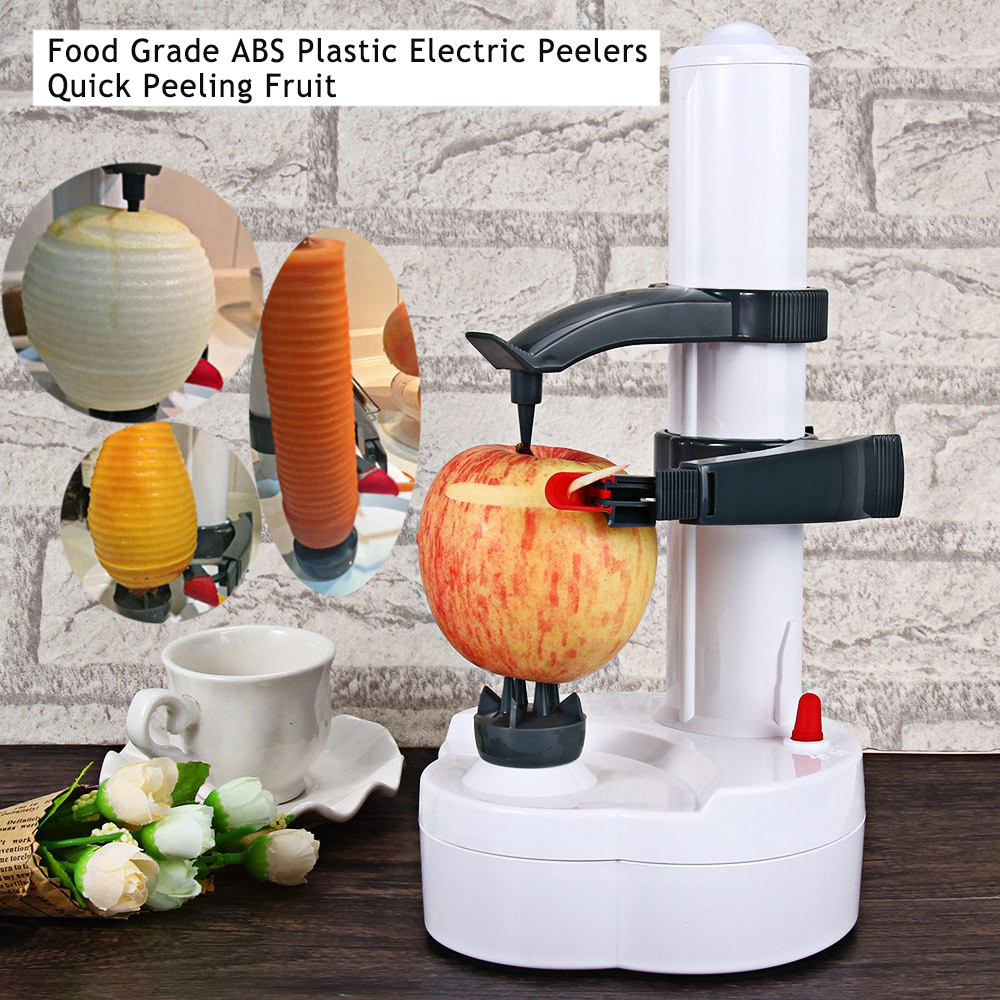 Automatic Peeling Electric Fruit Vegetable Peeling Machine Stainless Steel Household Kitchen Two Spare Blades Tools