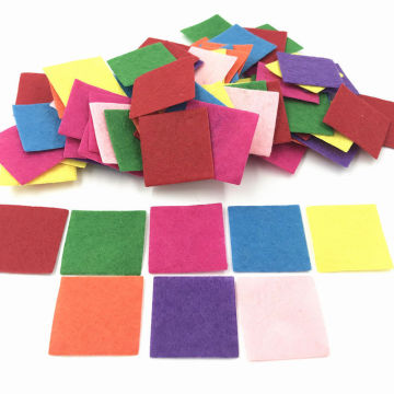 DIY 200pcs Mixed Colors Die Cut Square Felt Appliques scrapbooking decoration 30MM