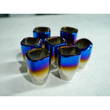 Rainbow plated automobile exhaust pipe tail throat