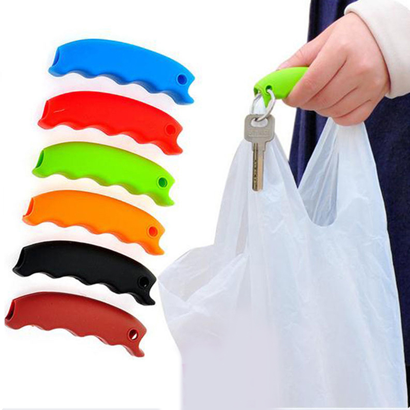 1 PC Portable Bag Carrying Handle Tools Silicone Knob Relaxed Carry Shopping Handle Bag Clips Handler Convenient Kitchen Tools