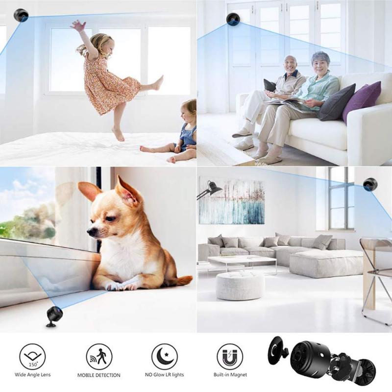 1pc Newest 150-degree Viewing Angle 720P Mini IP WIFI Camera Camcorder Wireless Home Security DVR Night