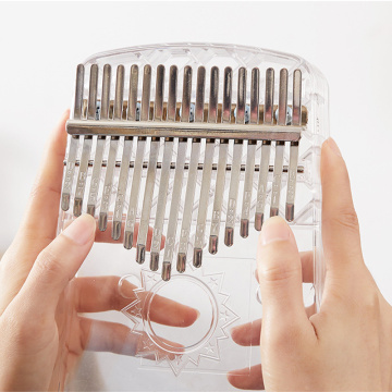 Thumb Piano 17-Key Kalimba Portable Crystal Transparent ABS for Beginner Music with learning Musical Instrument Performance
