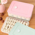 Refrigerator Food Storage Box Kitchen Accessories Organizer Fresh Box Dumplings Vegetable Egg Holder Stackable Microwave