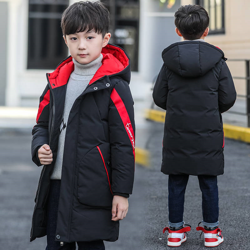 -30 Degree Children'S Winter Jacket Boy Clothes Warm Down Cotton Jacket Long Hooded Coat Waterproof Thicken Kids Parka Outerwear