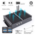 Topton Fanless Industrial Mini PC i7-8565U i5-8250U 7*24 Working 2*RS232 HDMI VGA 1*Lan 7*USB