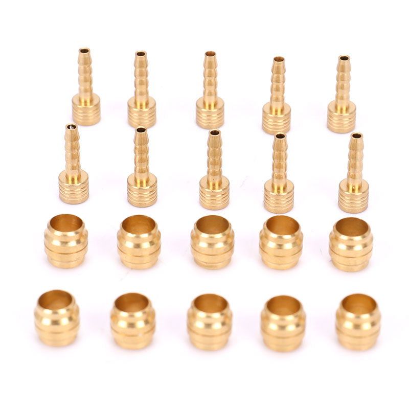 10pcs/set Steel Brass Chainwheel Cable Tubing Hydraulic Joint Brake Hose Connect Oil Needle/Pressing Ring Bike Accessory