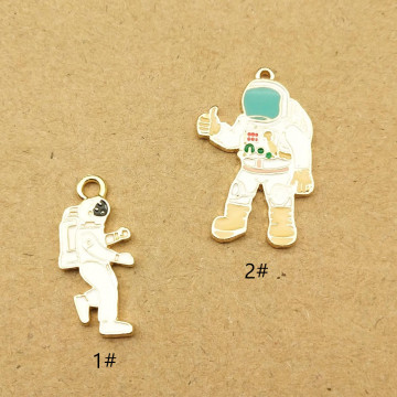 10pcs enamel spaceman charm for jewelry making and crafting earring pendant necklace and bracelet charm