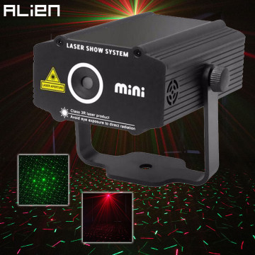 ALIEN Mini R&G Laser Projector Stage Lighting Effect Red Green Star Light Disco DJ Club Bar Party Dance Holiday Show Lights