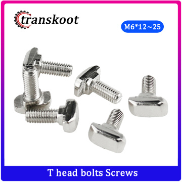 50pcs 20pcs Aluminum Profile 3030 Accessories T Screw Fastener Bolt for Slot Groove 8mm m6*12 m6*16 m6*20 m6*25